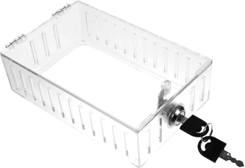 HOMOCONO Thermostat Guard with Transparent Lock Box Wall Thermostat Cover for Home Sturdy Plastic Protection Compatible with Wall Thermostats