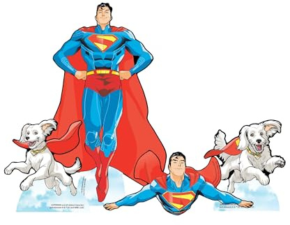 Star Cutouts SC4747 Superman Cartoon Four Shelf Top Pack Height 30cm