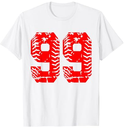 Number 99 Red Xmas Group Matching Christmas Birthday Funny T-Shirt