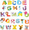 INDIGOS UG - Holzbuchstaben - Buchstabe A - 27 Holzbuchstaben mit verschiedenen Tiermotiven - verschiedene Sets - für Kinder und Babys