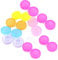 Gemini_mall® 10 x Contact Lens Cases - Colour Coded L&R Soaking Storage Cases, Random Color (Multicolor)