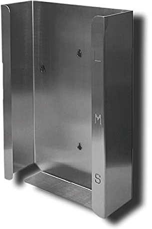 Handschuhspender, Einweghandschuh-Halter, Handschuhe-Dispenser, Spender für 3 Handschuhboxen ACRYL/EDELSTAHL, Größe:Edelstahl