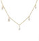Secret & You Collier à Pendentif avec Cinq Perles de Culture d'eau Douce, Forme Baroque de Keshi 7-8 et 9-10 mm - Chaîne et Pendentif en Argent Sterling 925 Plaqué Rhodium ou Or 18k 38 à 45 cm