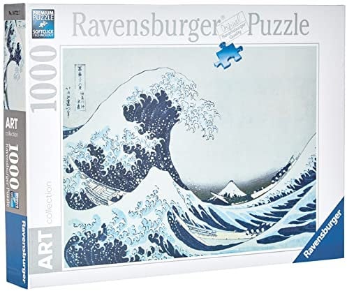 Ravensburger - Puzzle The Great Wave Off Kanagawa, 1000 Teile, Puzzle Kunst für Erwachsene und Jugendliche, berühmte Bilder zum Ausstellen, Geschenkidee für Sie oder Ihn, 70 x 50 cm
