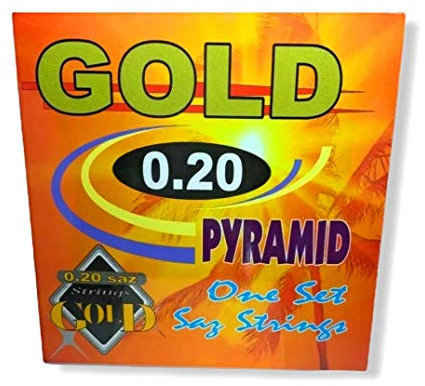 Saz Tel 0,20 Uzun Sap Pyramid Gold Tel Saiten Baglama Stings
