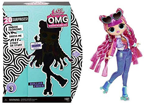 L.O.L. Surprise!, O.M.G. – Set mit 20 Überraschungen, Davon 1 Puppe 27 cm, Zubehör, umwandelbarer Sockel zum Sessel, Koffer, zufällige Modelle (Serie 3), Spielzeug für Kinder ab 3 Jahren, LLUE0