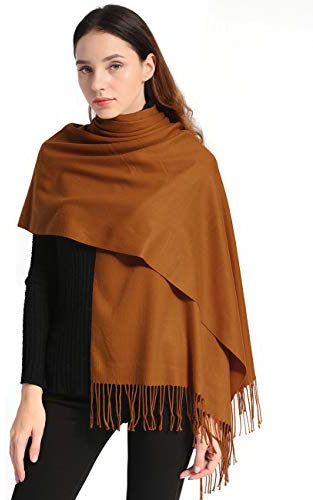 Arctic Penguin Pashmina Schal Kaschmir Stolen Damen Schultertuch für Frauen Hochzeit Kaschmirschal Herren Umschlagtuch Winter/ (Kaffee)