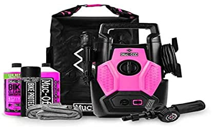 Muc-Off Ensemble Nettoyeur Haute Pression Vélos - Le Premier Nettoyeur Haute Pression Vélos au Monde - Comprend le Muc-Off Nettoyant pour Vélos, le Spray de Protection pour Vélos et davantage !