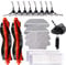 Repuestos Compatibles para Xiaomi Robot Vacuum S12 / T12, para Xiaomi Mi Robot Vacuum Mop 2S Accesorios, 2 cepillos centrales, 4 toallitas, 8 cepillos Laterales, 2 filtros HEPA, 1 Rueda de Repuesto