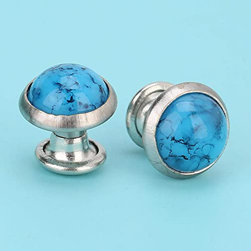 50pcs Türkis Niet Schraube Nieten 8mm Metall Nieten Leder Craft Stud runde Spikes Armband Tasche Dekorationen für DIY Kleidung Crafts Zubehör(16)