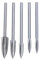 perfeciti Juegos De 5 Brocas para Madera Encaminamiento Router bits Madera Fresado Fresas 3MM Broca para Dremel, Herramientas De Grabado para Carpintería
