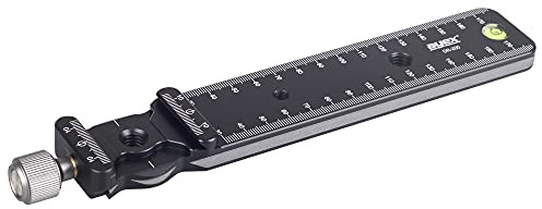 ayex Adjustment Slide, Macro Rail with Clamp and Screw Head DR-200, Compatible with DSLR Cameras and Tripod Heads, Arca-Swiss, Presize CHC Aluminium Alloy