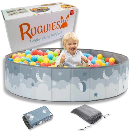 RUGUIES- Bällebad. Laufstall Baby-Bällebad Kinder. Bällchenbad Rund. Bällebäder Ohne Bälle. Bällebad Outdoor XL-120x30cm. Wasserdicht. (Bälle Nicht enthalten)