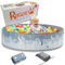 RUGUIES- Piscina de Bolas para Niños- Parque de Bolas Infantil-Piscina Bolas Redonda para Bebés-Plegable y Portátil-Cubo Juguetes Interior y Exterior- (Bolas no Incluidas) (Sky, 120x30cm)