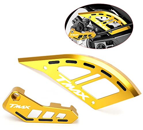 Velospeed Per Tmax 560 Tech Max Tmax 530 SX DX Tutti gli anni Staffe Pinze Freno Posteriore Disco Rotore Guard tmax530 tmax560 techmax Accessori (oro-2)