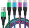 USB C Cable, 6FT/4Pack USB A to USB C Charge Lead Fast Charge Cord for Samsung Galaxy S24 S23 S22 S21 S20 S10 S9 A12 A14 A22 A33 A50 A52 Note 20, Huawei P40 P30 P20 Lite,Xiaomi,iPhone 15/16,Oneplus