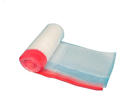 180 Müllsäcke Abfallsäcke Müllbeutel 110l transparent 700x1040mm T65 mit Zugband in rot