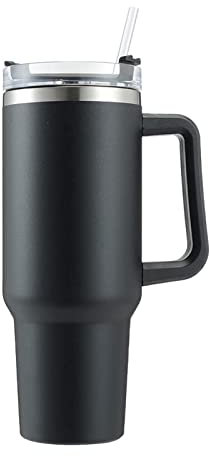 AIYING - Stainless Steel 1180ml Insulated Bottle with Handle, Straw - Leakproof Coffee Cup for Home, Office, Car, Travel, Sport