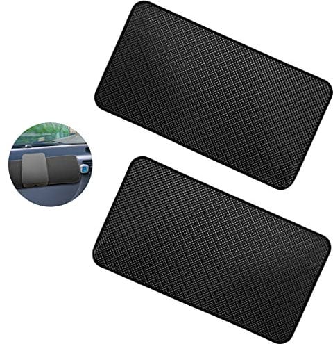 cobee Auto Armaturenbrett Anti Rutsch Matten, 2 Stück, extra große Größe, selbstklebend Auto Armaturenbrett Pad Anti Rutsch Pad für Auto Armaturenbrett 27,6 x 15,9 cm (Netzstruktur)
