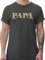 T-Shirt Herren - zum Vatertag - Papa Geschenk mit Namen Kinder Datum Geburtsjahr I Weihnachten I Geburtstag - L - Dunkelgrau - personalisierte Geschenke väter Vatertagsgeschenk Tshirt Vater Son