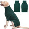 KATZINST Hundepullover Grosse Hunde, Hund Weihnachten Pullover, Warm Rollkragen Strick Hunde Pullover, Hundebekleidung Hundepulli große Hunde Labrador Dobermannpinscher, Grün 3XL