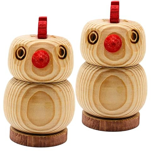 Dekohelden24 2er Set rustikale Salz-/Pfefferstreuer als Hahn, Größe ca. H/Ø : ca. 7 x 4,5 cm