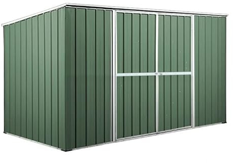 Notek Box in Acciaio Zincato Casetta da Giardino in Lamiera 3.45 x 1.86 m x h1.92 m - 98 kg – 6 Metri Quadri – Verde