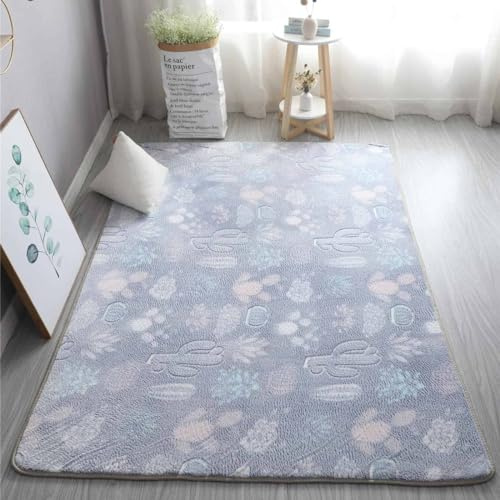 GGBOND Tapis lumineux en forme de cactus phosphorescent, doux et confortable, 80 x 160 cm