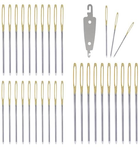 1 Set Mit 22, 24, 26 Stumpfen Kreuzstich-Goldschwanz-Sticknadeln, Sticknadeln, Lochnadel-Stickset, Gobelinnadeln, Dicken Sticknadeln [30 Stück Gemischt]