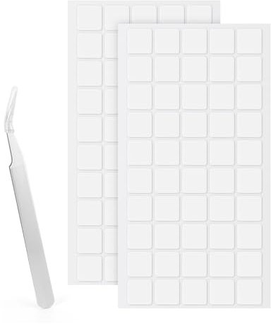 LLPT Doppelseitige Klebepunkte Transparente Quadrat | 100 Stück 20MM | Entfernbare Nano-Aufkleber | Super Sticky Wasserfeste Keine Spuren | für DIY-Heimdekoration (NS20100)