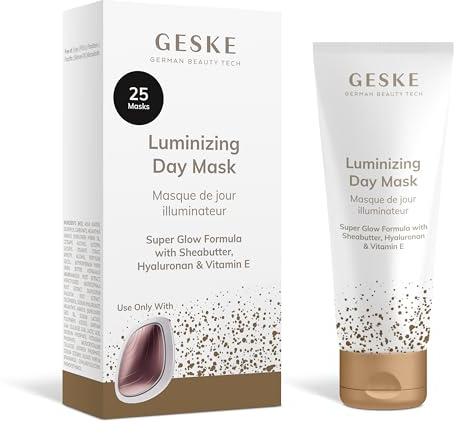 GESKE Luminizing Day Mask | Glow Formel | Für fahle strapazierte Haut | Verwendung mit der Sonic Warm & Cool Mask | Gesichtsmaske mit Sheabutter & Hyaluron