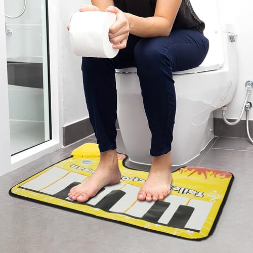 JTNero Toilettenklaviermatte lustige Zehenklopftoilettenklaviermatte wasserdichtes Klavier klingen Teppich einfach zu bedienend zu verwenden