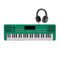 Portable 49-Key MIDI Keyboard - Mini Electric Piano Keyboard for Kids & Beginners, Headphones USB-C