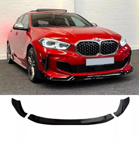 For Auto Perfectionists UK Front Spoiler Compatible With BMW 1 Series F40 2020-2024 M Sport ABS Gloss Black