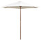 Juroupi Sombrilla con palo de madera blanco crema 270x270 cm Terraza Exterior Parasol Jardin