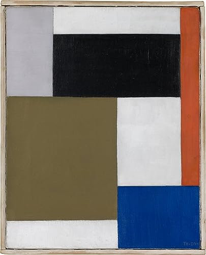 ARToPHIIU Vintage Leinwand Wandkunst Wandbilder Drucke Poster Leinwand Wandkunst Komposition von Theo Van Doesburg Leinwand Druck Malerei für Wohnzimmerdekoration 60x90cm