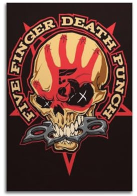 FTGJDTYJS Dekoratives Poster, Motiv: Five Finger Death Punch Band, dekoratives Poster, Leinwand, Wandposter und Kunstdruck, moderne Familienschlafzimmer-Dekoration, Poster, 30 x 45 cm