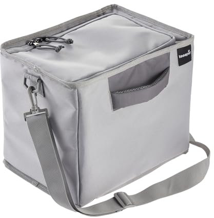 keeeper neo Faltbare Isoliertasche, 19 l, Gr. L, Mit Schultergurt, Passend für Klappbox ben, 8 kg Tragkraft, 5 h kühlend/wärmend, Aus recycelten PET-Flaschen, 31,5 x 23 x 26,4 cm, Graphite
