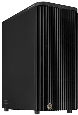 ProArt PA401 Metal PWM Black ATX Mid-Tower Case (Dual 160mm Ring Fan Blades, Left-Side Panel Lock, Power and Reset Button Lock, abnehmbare PSU Bracket)