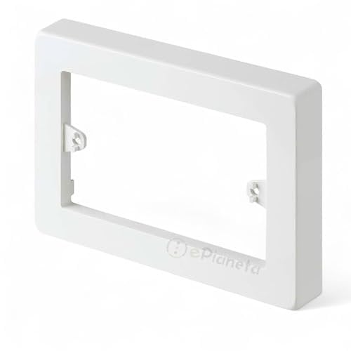 ADATTATORE SCATOLA 503 rialzo per montaggio cassetta su canalina Impianto elettrico da parete facile installazione presa bipasso schuko interruttore pulsante deviatore bianco ovale