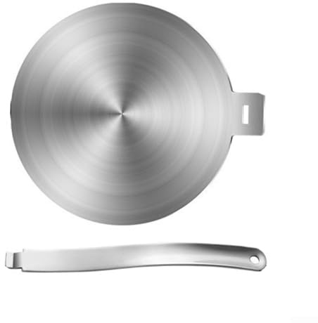 Induktionskochfeld-Konverterplatte, Induktions-Adapterplatte aus Edelstahl, Wärmekochen, Induktion, Diffusorplatte, Konverter mit trennbarem Griff für Gasherd, Induktionsherd, Kochfeld-Konverter (24