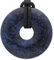 Lebensquelle Plus Edelstein Donut Ø 30 mm + Baumwollband + Edelsteinkarte | Naturstein Anhänger Halskette | Echte Heilsteinkette inkl. Band (Dumortierit)