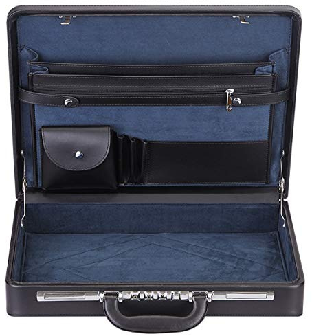 Aktentasche Hard Attachment Aktentasche für Männer & Frauen / Dünne Hardside Laptoptasche mit Combo-Schloss, Schwarz, D2830, Classic