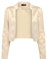 Bolerose Formale Raso a Maniche Lunghe Bolero Giacca (Oro Champagne, XL)