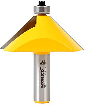 YONICO Chamfer Router Bits Edge Forming 45 Degree 1/2-Inch Shank 13917