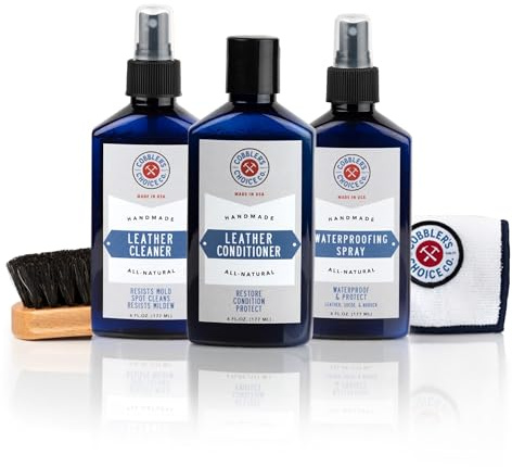 Cobbler's Choice Essential Leather Care Kit - Complete Shoe & Boot Care Kit