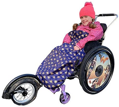 100% wasserdichter, weicher fleecegefütterter Rollstuhlüberzug | Universelle Passform für Rollstühle und Reha-Buggys | Kindergröße