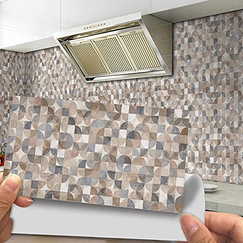 Stick on Tiles Blue Beige Pink Tile Stickers PVC Self Adhesive Wall Tiles Heat Resistant Tile Stickers for Kitchen Bathroom Waterproof Peel and Stick Floor Tiles Tile Paint 48 pcs