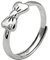 Ring Silber 925 Damen,S925 Sterling Silber Ring Für Frauen Glänzende Schleife Einfach Süß Verstellbar Open Knuckle Tail Ring Finger Joint Schmuck Für Dame Mädchen Hochzeit