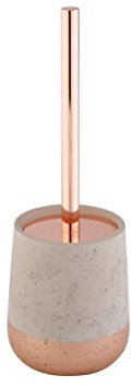 axentia Juego de escobillas de Inodoro, Gris, Oro Rosa, Ø 10,5 cm, Höhe Aprox. 35 cm